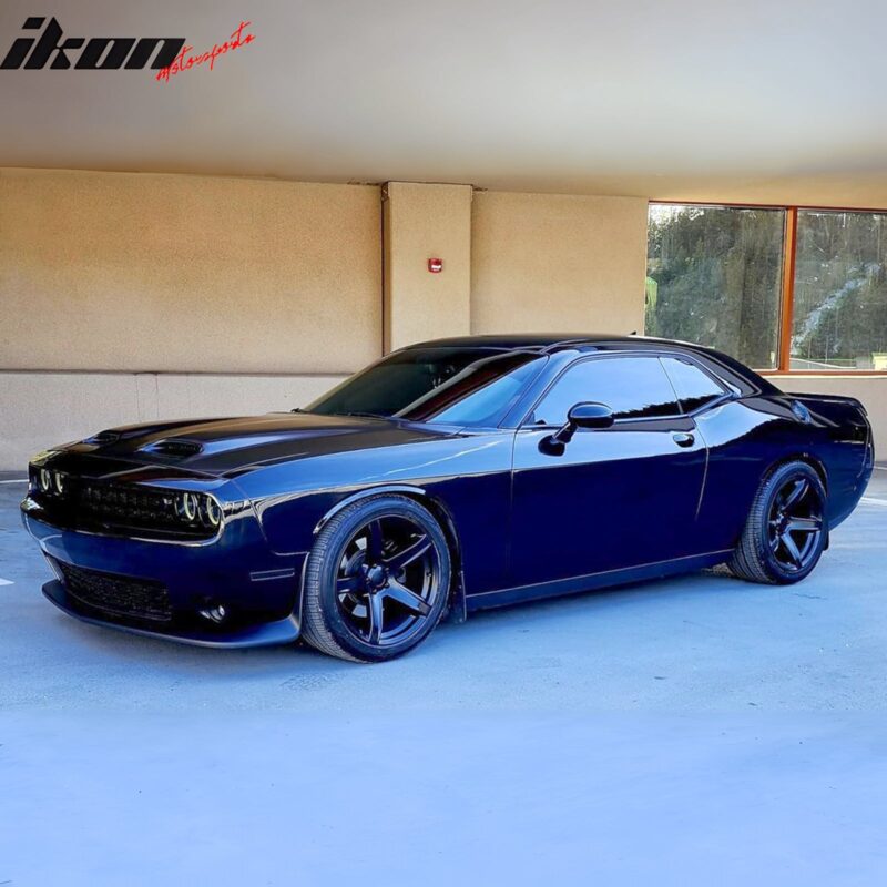2008-2023 Dodge Challenger Hood Hellcat Style Aluminum Black Car Hood - Image 9
