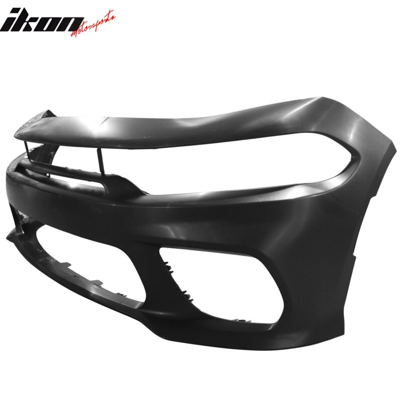 2015-2023 Dodge Charger Widebody SRT Bumper Cover Matte Black Lip PP - Image 6