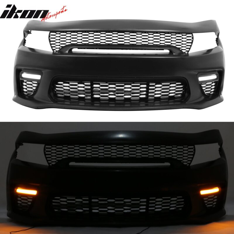 2015-2023 Dodge Charger Front Bumper & Grille Sedan Widebody LED PP - Image 8